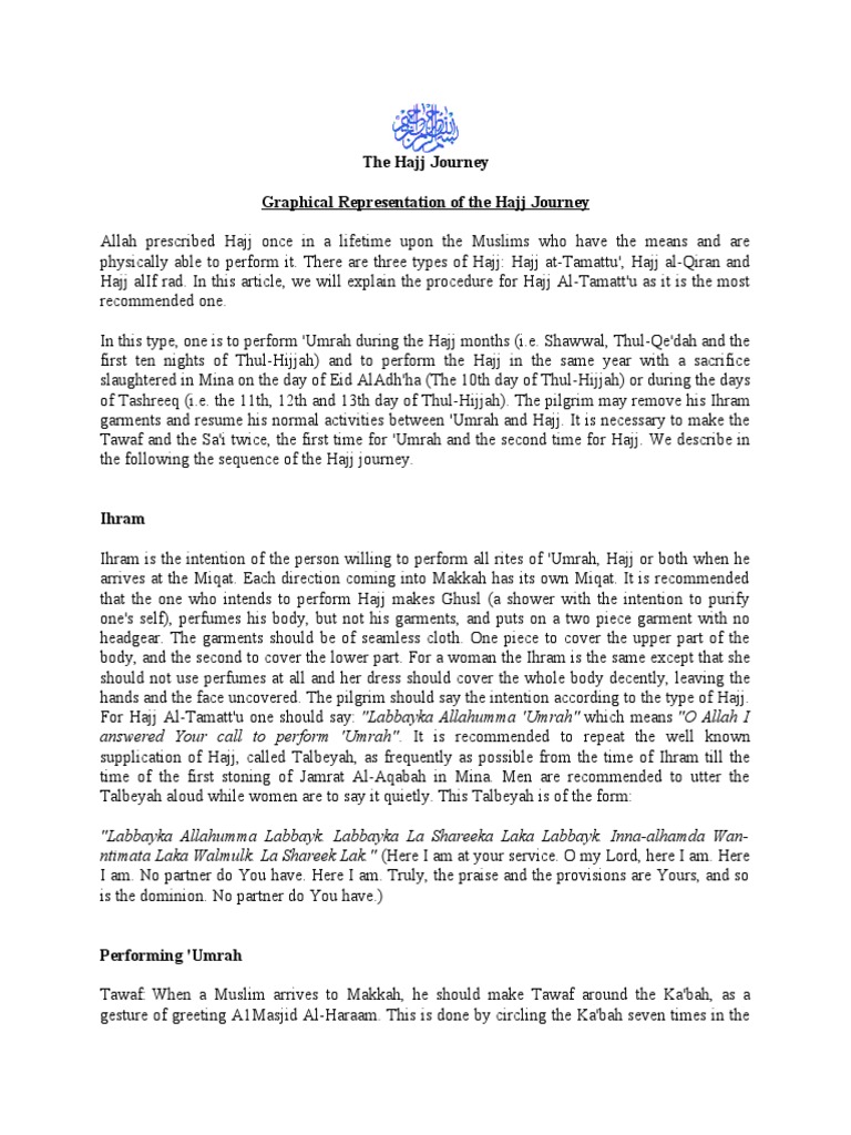 Hajj Al-Tamatt'u: A Step-by-Step Guide | PDF | Hajj | Muhammad