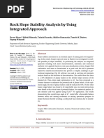 Rock Slope Stability Analysis by Using Integrated Approach