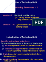 Manufacturing Processes - II: Indian Institute of Technology Delhi