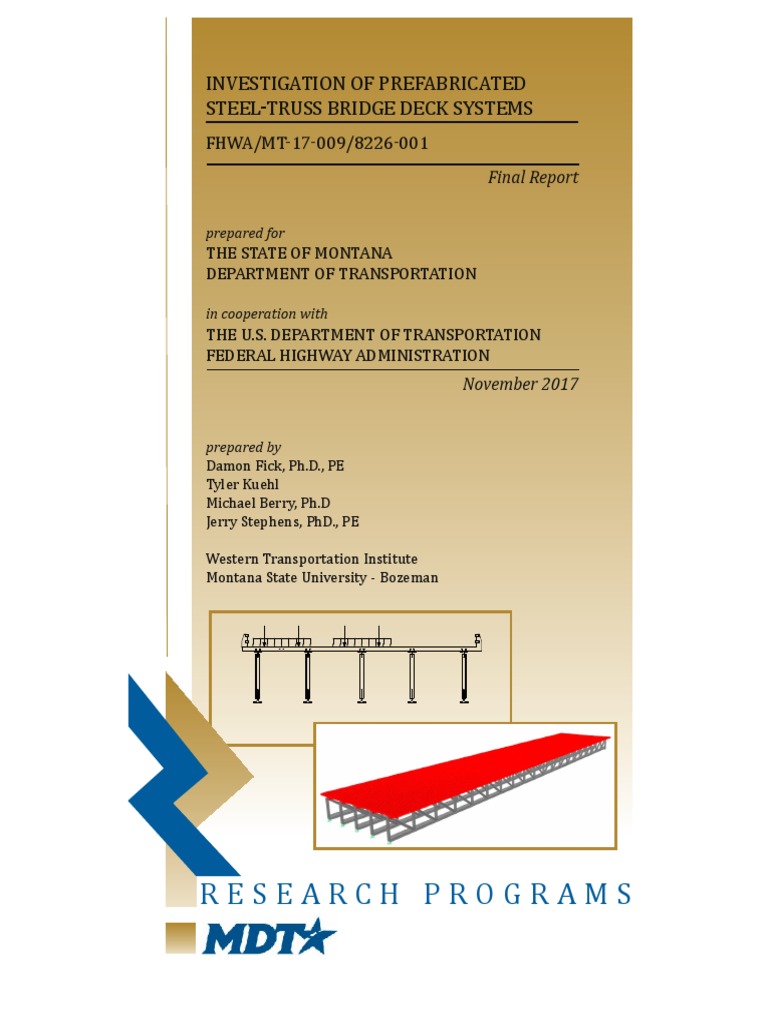 Prefabricated Steel-Truss Bridge Study | PDF | Truss | Bridge