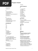 Progress B Answer Key