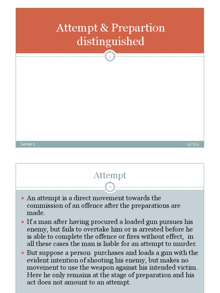Law Students: Understanding Attempts | PDF | Crime & Violence | Crime ...