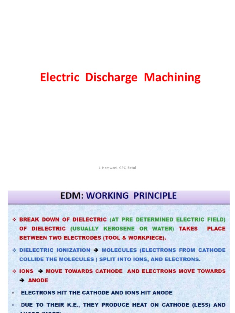 Electricdischargemachining PDF | PDF | Machining | Industrial Processes