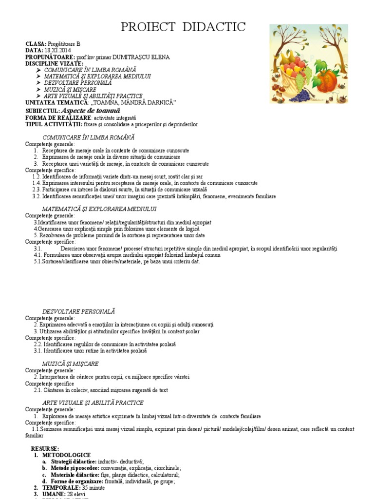140 Proiect Didactic | PDF