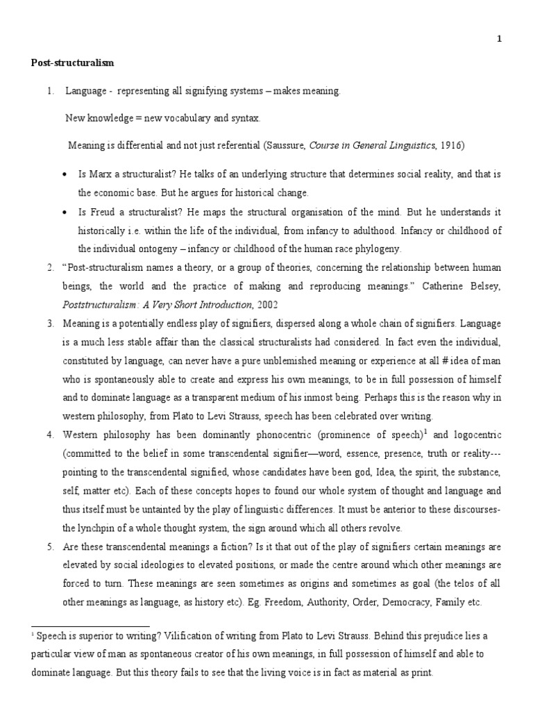 PostStructuralism Poststructuralism A Very Short Introduction, 2002