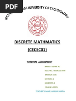 Discrete Mathmatics (CECSC01) : Tutorial Assignment