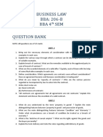 Business Law BBA: 206-B Bba 4 SEM Question Bank: Unit-1