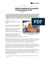 Discurso Del Premio Nobel de La Paz Malala Yousafzai - Student PDF