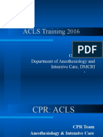 ACLS Training: Organized By: Department of Anesthesiology and Intensive Care, DMCRI