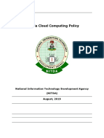 Nigeria Cloud Computing Policy: National Information Technology Development Agency (Nitda) August, 2019