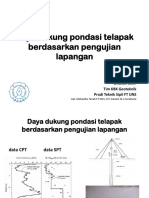 Daya Dukung Pondasi Telapak Berdasarkan Pengujian Lapangan PDF