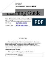 Learning Guide Learning Guide: Unit of Competence Module Title LG Code: TTLM Code