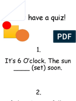 Let's Have A Quiz!