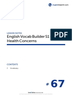 English Vocab Builder S1 #67 Health Concerns: Lesson Notes