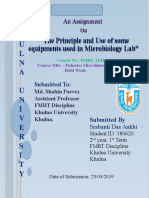 K H U L N A U N I V E R S I T Y: "The Principle and Use of Some Equipments Used in Microbiology Lab"