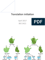 Translation Initiation: April 2017 BIO 3421