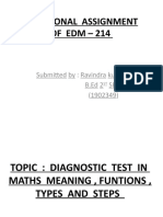 Additional Assignment of Edm - 214: Submitted By: Ravindra Kumar B.Ed 2 SEM (1902349)