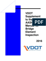 Vdot Supplement To The Aashto Manual For Bridge Element Inspection 2016