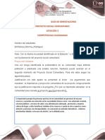 Guía de Orientaciones Proyecto Social Comunitario Estación 3 Competencias Ciudadanas