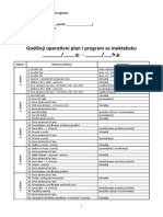 Operativni Plan Mektebske Nastave Za 5. Razred Prijedlog