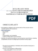 Ossiculoplasty Materials Hearing Outcomes