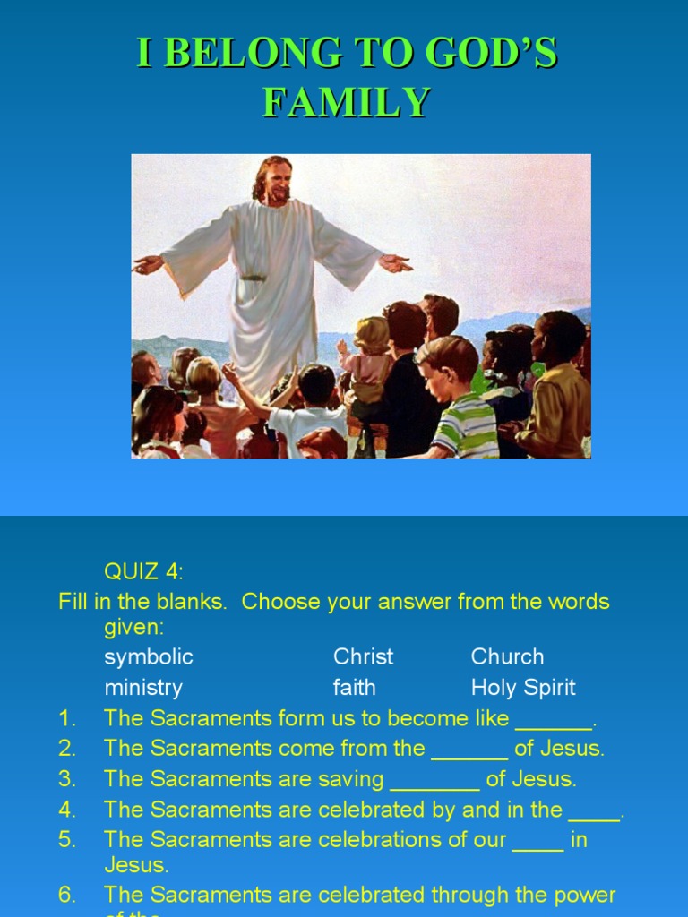 Baptism: Belonging to God's Family | PDF | Baptism | Jesus