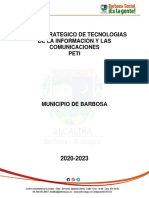 Plan Estrategico de Tecnologias de La Informacion y Las Comunicaciones - PETI 2020