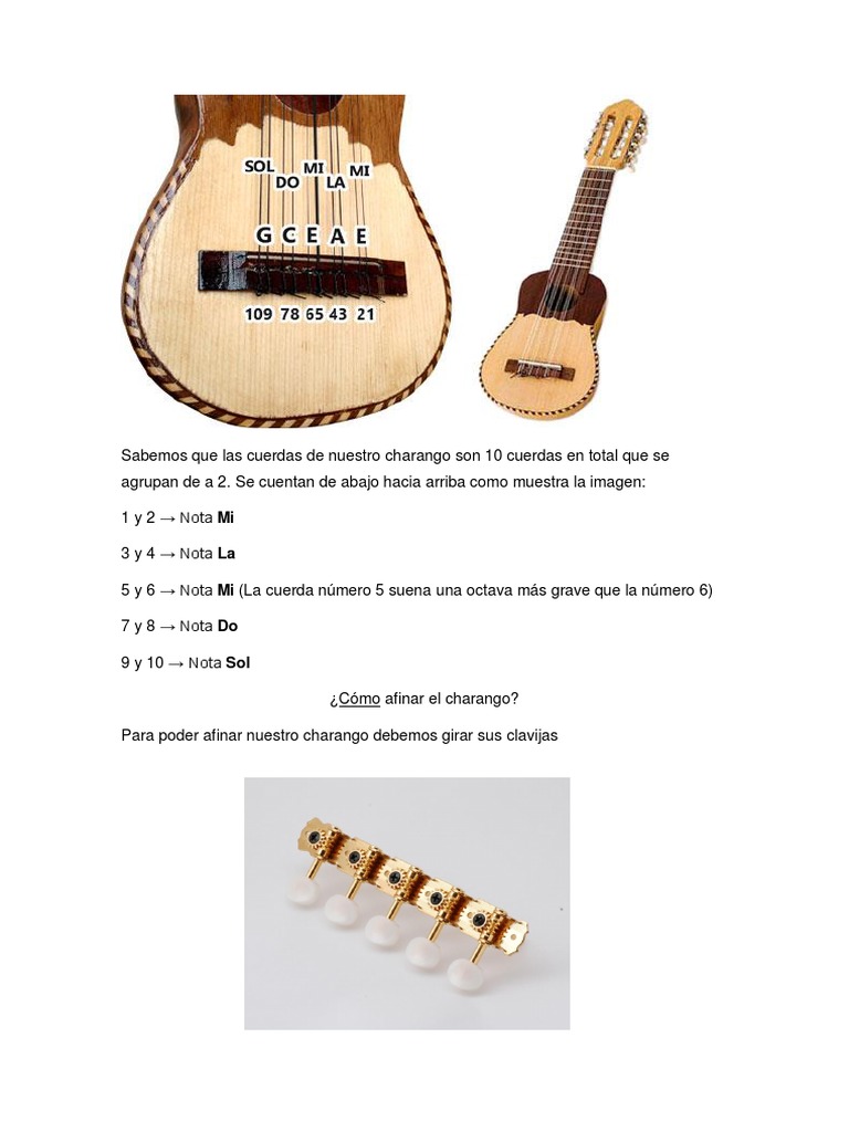 Cómo Afinar El Charango Pdf Descargar Gratis Pdf Enseñanza De