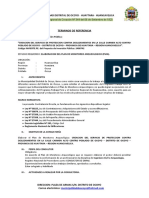 Terminos de Referncia Elaboracion de Plan de Monitoreo de Arqueologico