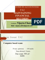 Foundations in Accounting: Maintaining Financial Records