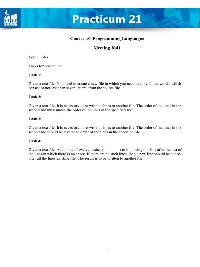 Practicum 21: Course C Programming Language Meeting 41 | PDF | Teaching ...