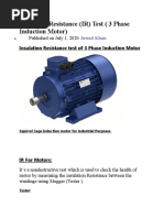 Three-Phase Motor Testing Guide | PDF | Electric Motor | Alternating ...