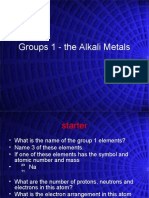 Groups 1 - The Alkali Metals