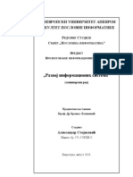 Aleksandar Stojakovic - Projektovanje Informacionih Sistema Seminarski Rad