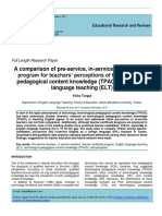 A Comparison of Pre-Service, In-Service and Formation Program For Teachers' Perceptions of Technological Pedagogical Content Knowledge (TPACK) in English Language Teaching (ELT) - (2017)