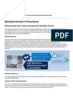 Unidos Pela Nutricao Clinica - Nutricao Enteral X Parenteral PDF