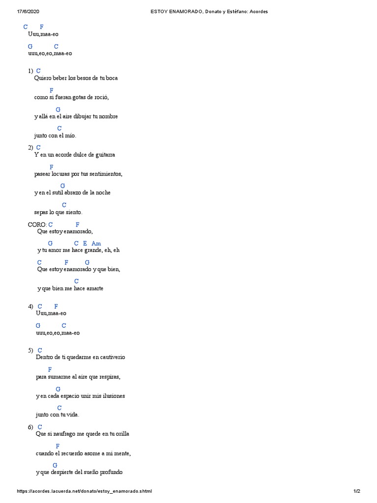 Super Partituras - Estoy Enamorado v.2 (Donato e Estefano), com cifra