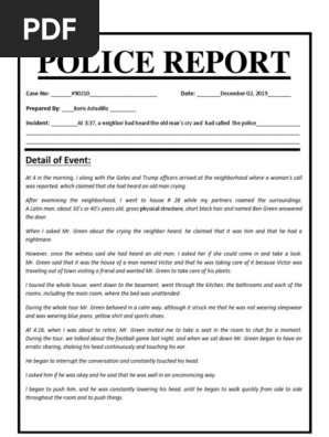 Police report