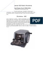 The Spencer 820 Rotary Microtome Michael Reese Much FRMS EMS