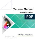 Taurus Series Multimedia Players TB6 Specifications V1.4.0 PDF