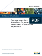 BS ISO 11037 - 2011 - Sensory Analysis. Guidelines For Sensory Assessment of The Colour of Products - PDF Free Download PDF