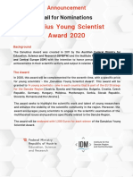 Danubius Young Scientist Award 2020: Call For Nominations