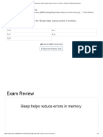Answers For Sleep Helps Reduce Errors in Memory - IELTS Reading Practice Test