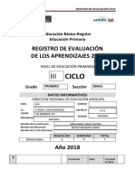 1º Grado 2019 Registro III CICLO