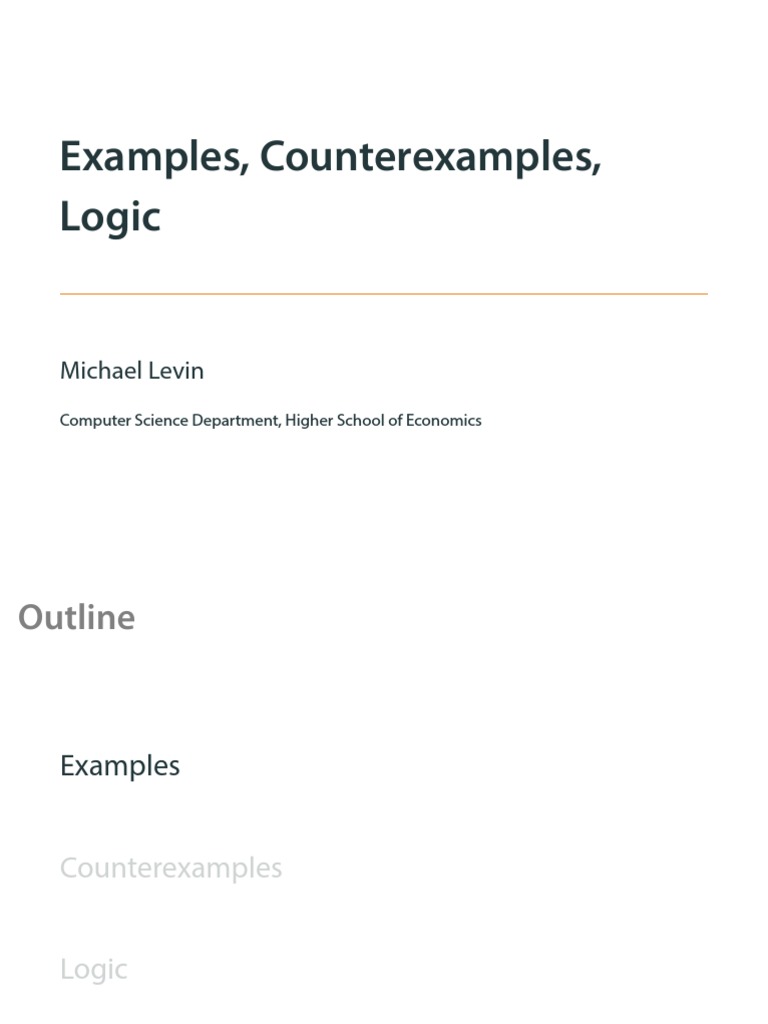 Examples, Counterexamples, Logic Michael Levin PDF Fermat's Last