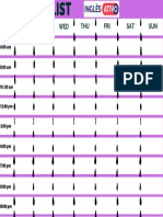 THU MON TUE WED FRI Time SAT SUN: 6:00 Am 8:00 Am