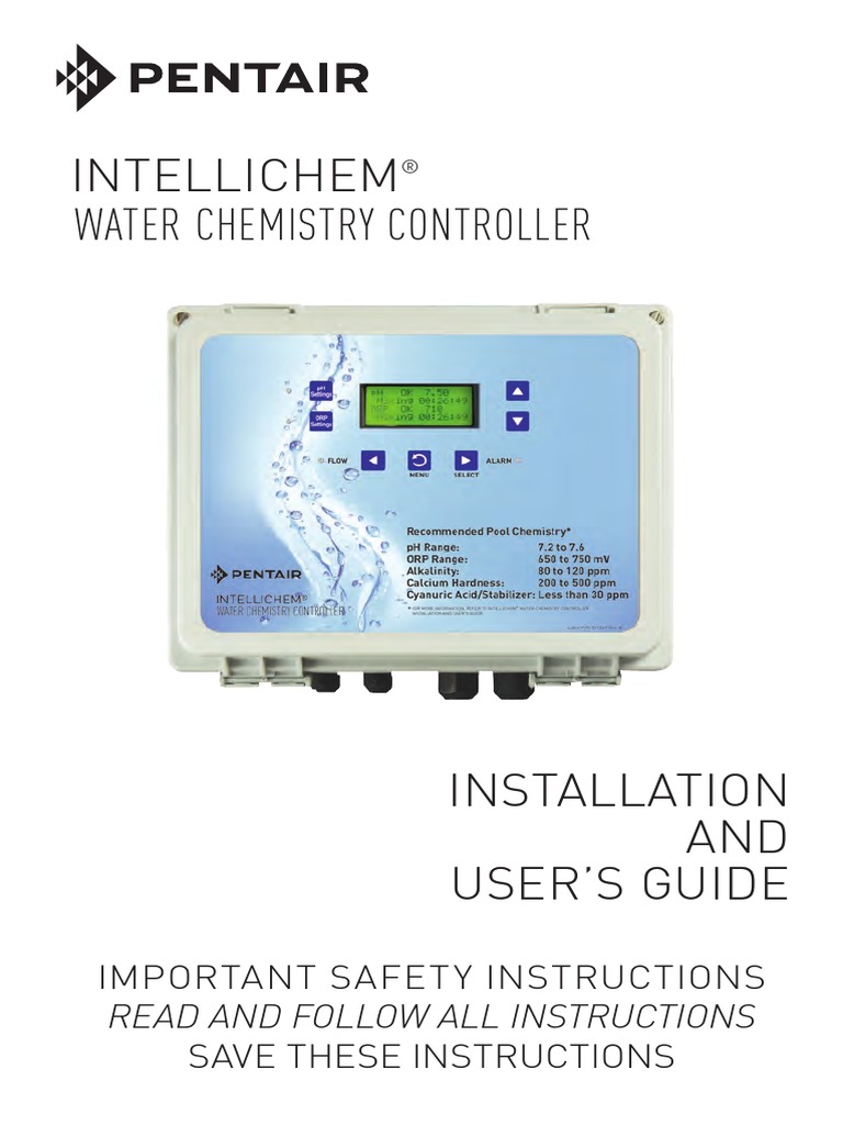 Intellichem Water Chemistry Controller Manual English PDF PDF Menu