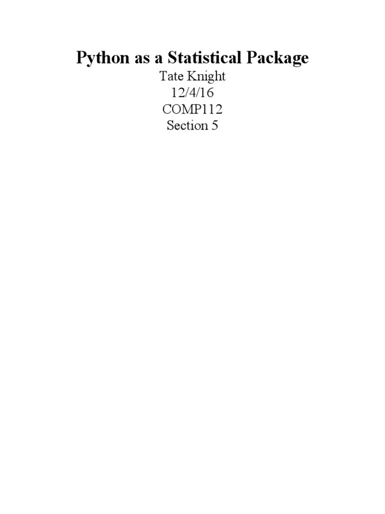 Programming Python Statistics | PDF | Standard Score | Mean