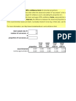 Total Sample Size, N: Number of Successes, S: or Proportion of Successes, P