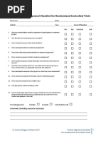 JBI Critical Appraisal Checklist For Randomized Controlled Trials